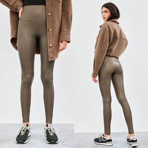 Aritzia-Wilfred Olive Faux Leather Daria Pant